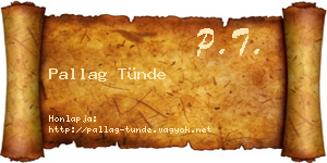 Pallag Tünde névjegykártya